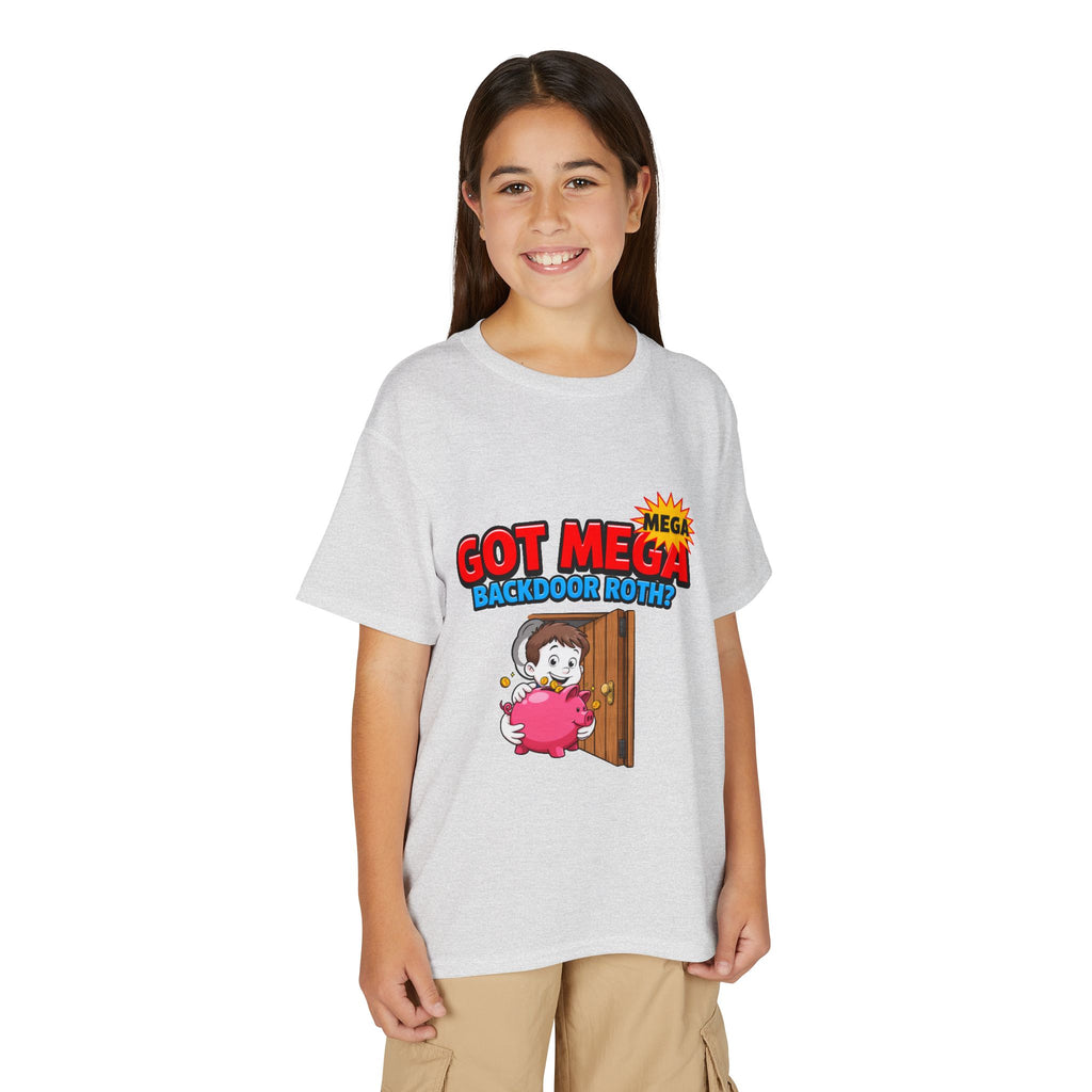 GOT MEGA BACKDOOR ROTH? Boys' Youth Tee | Funny Finance Kids Clothing