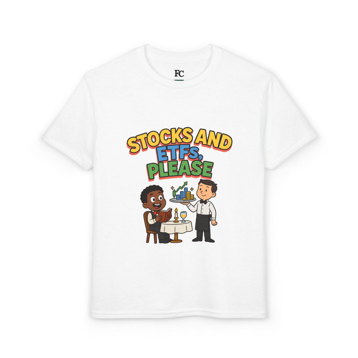 STOCKS AND ETFS, PLEASE. Boys' Youth Tee | Funny Finance Kids Clothing