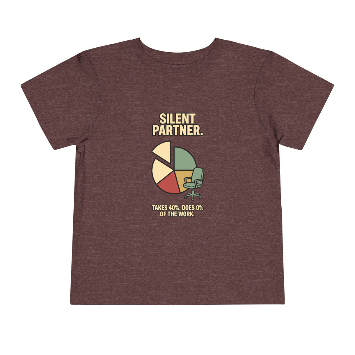 SILENT PARTNER. Toddler Tee | Funny Finance Kids Shirt