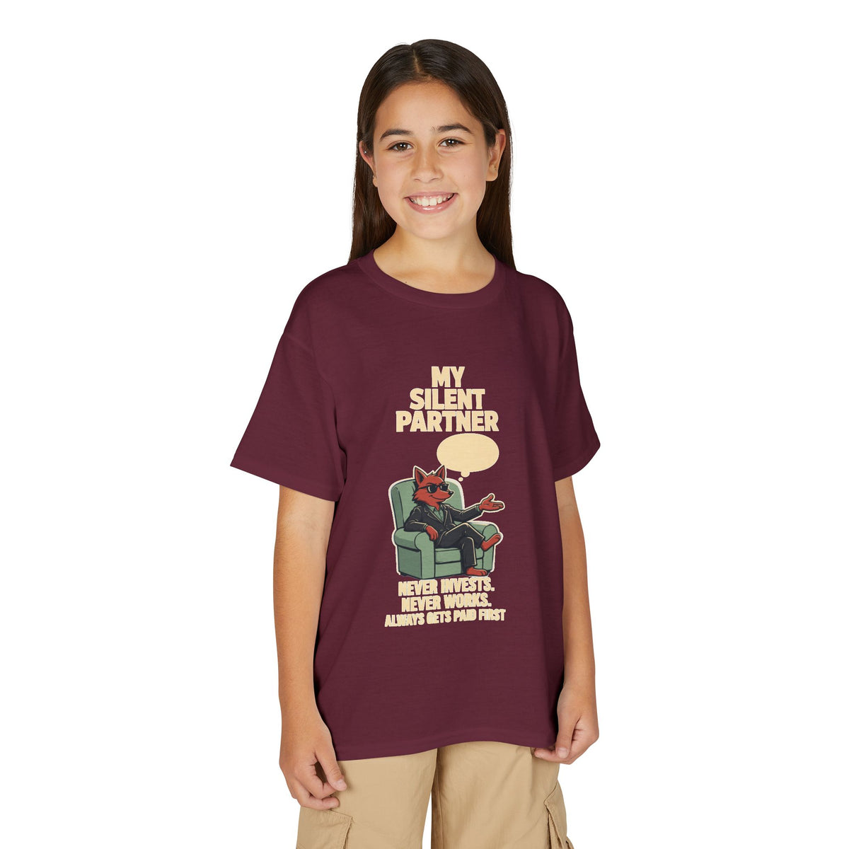 MY SILENT PARTNER. Youth Tee | Funny Finance Kids Shirt
