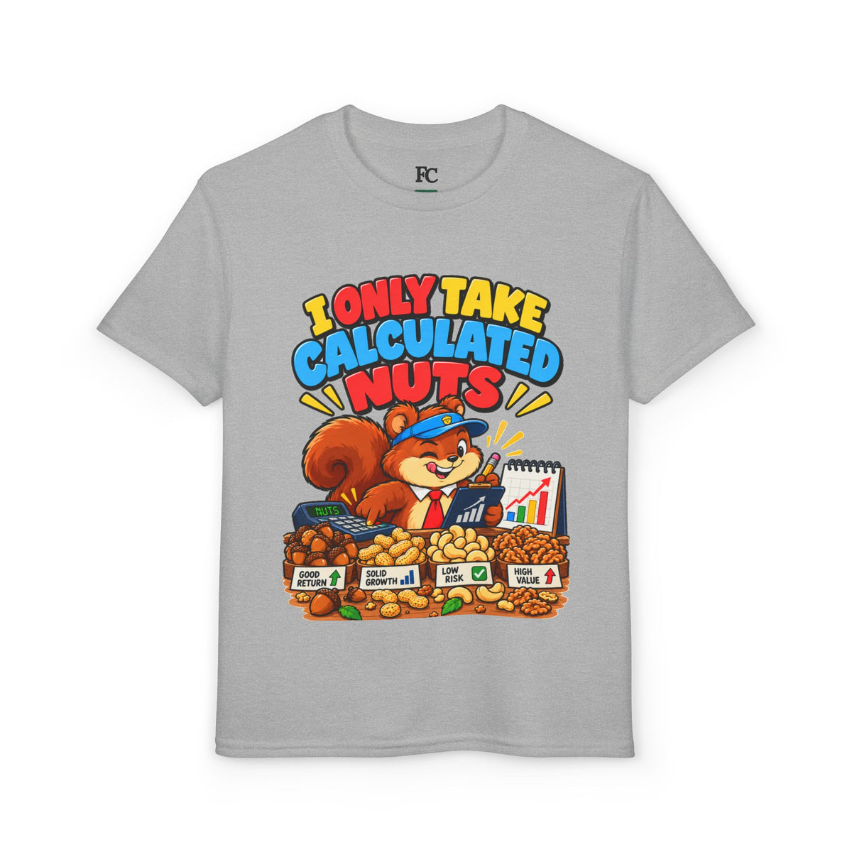 I ONLY TAKE CALCULATED NUTS. Youth Tee | Funny Finance Kids Clothing