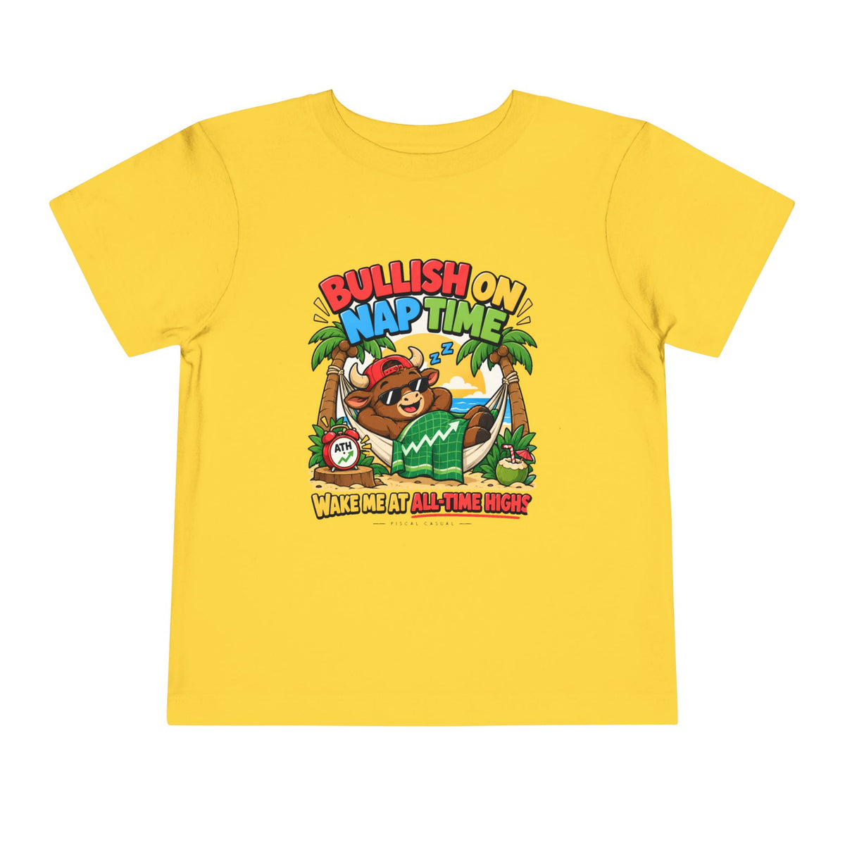 BULL NAP TIME. Toddler Tee | Funny Finance Kids Clothing