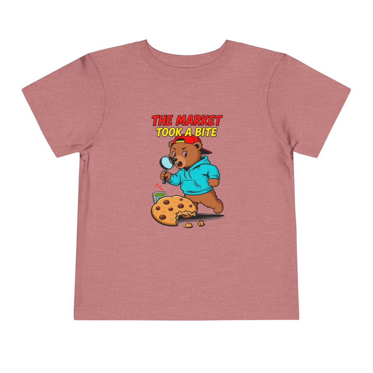 THE MARKET TOOK A BITE. Toddler Tee | Funny Finance Kids Clothing