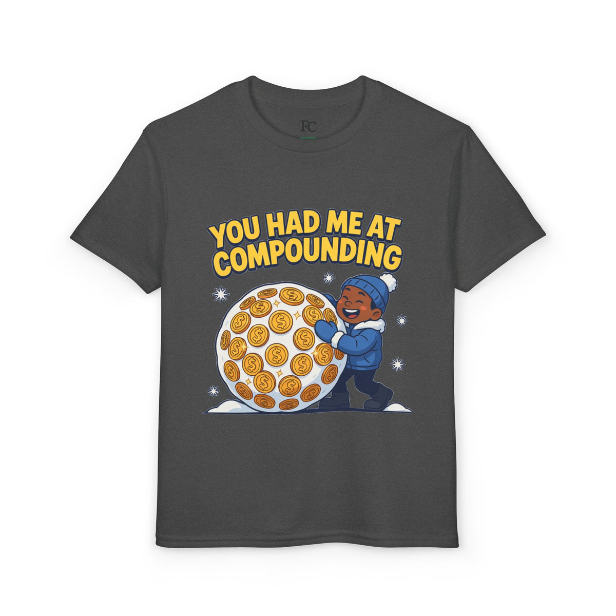 YOU HAD ME AT COMPOUNDING. Boys' Youth Tee | Funny Finance Kids Clothing