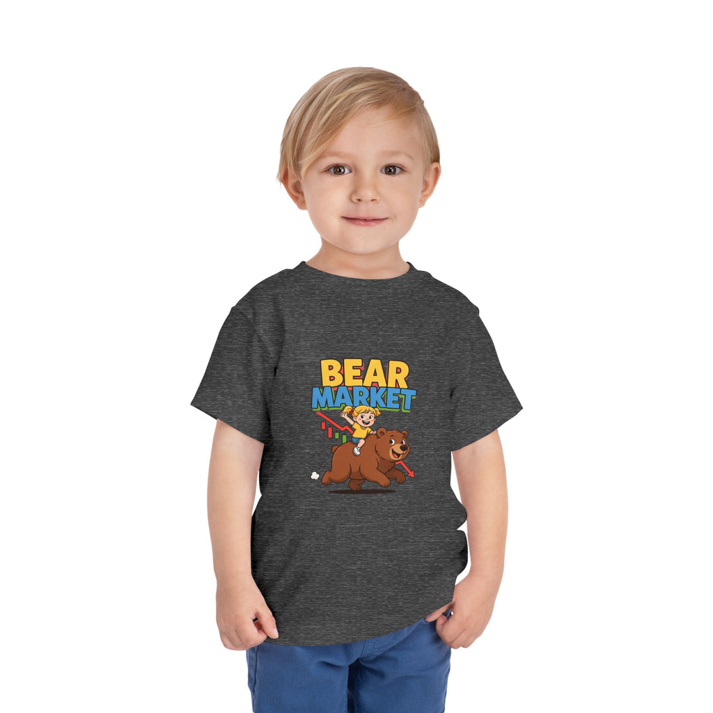 BEAR MARKET. Girls' Toddler Tee | Funny Finance Kids Clothing