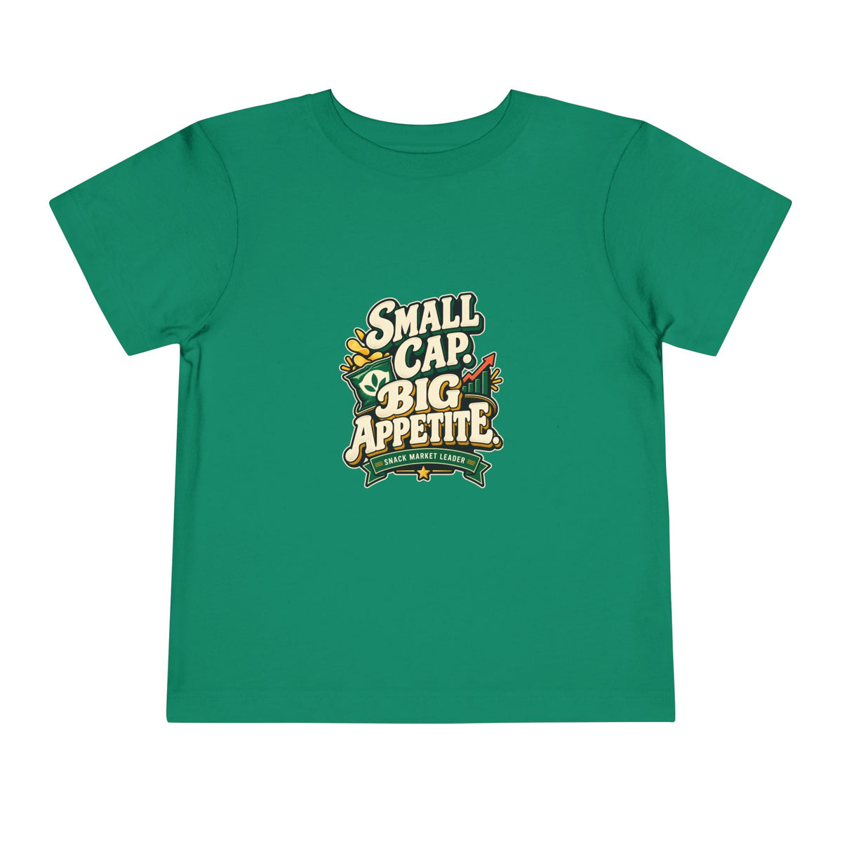 SMALL CAP. BIG APPETITE. Toddler Tee | Funny Finance Kids Clothing