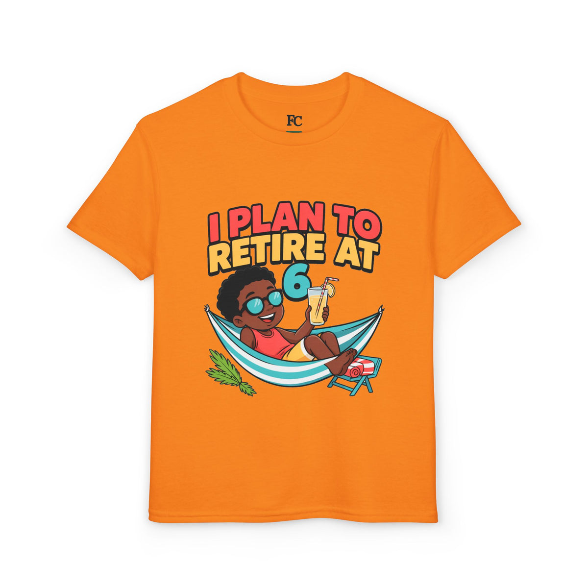 I PLAN TO RETIRE AT 6. Boys' Youth Tee | Funny Finance Kids Clothing