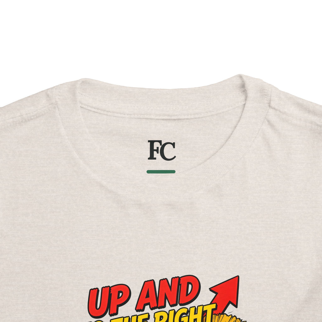 UP AND TO THE RIGHT. Toddler Tee | Funny Finance Kids Clothing