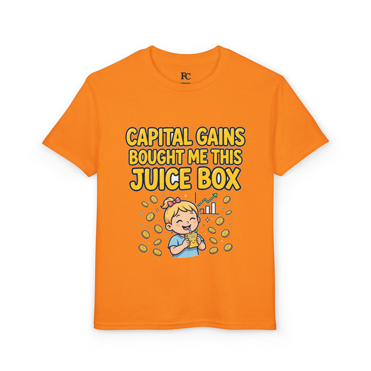 CAPITAL GAINS BOUGHT ME THIS JUICE BOX. Girls' Youth Tee | Funny Finance Kids Clothing