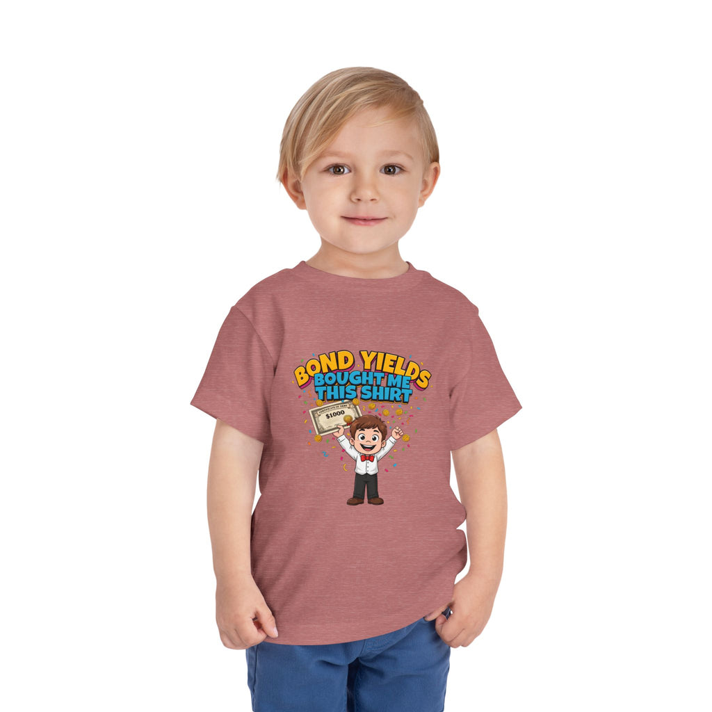 BOND YIELDS BOUGHT ME THIS SHIRT. Boys' Toddler Tee | Funny Finance Kids Clothing