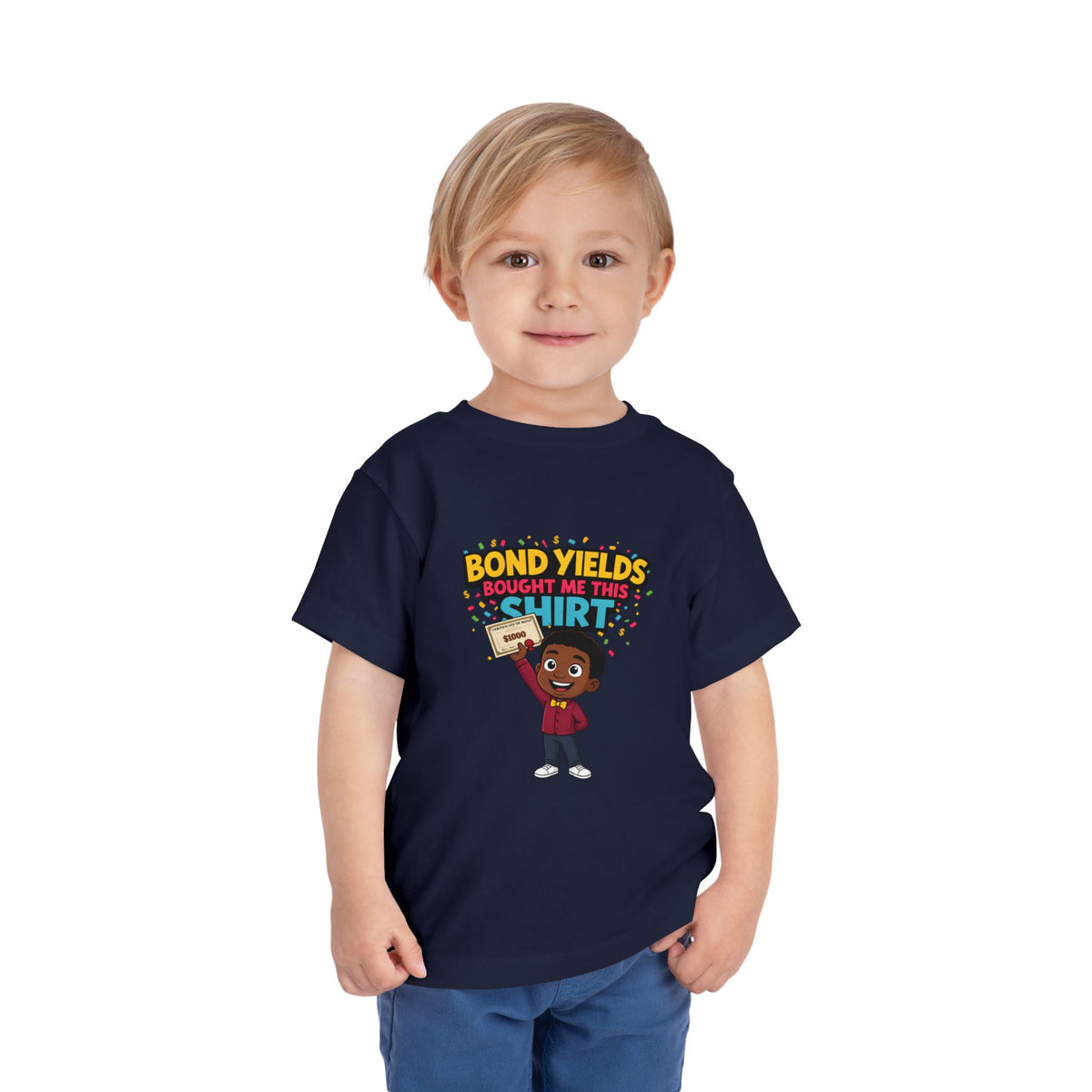 BOND YIELDS BOUGHT ME THIS SHIRT. Boys' Toddler Tee | Funny Finance Kids Clothing