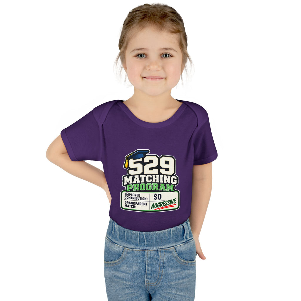 529 Matching Program: Grandparents Baby Bodysuit | Funny Finance Kids Clothing