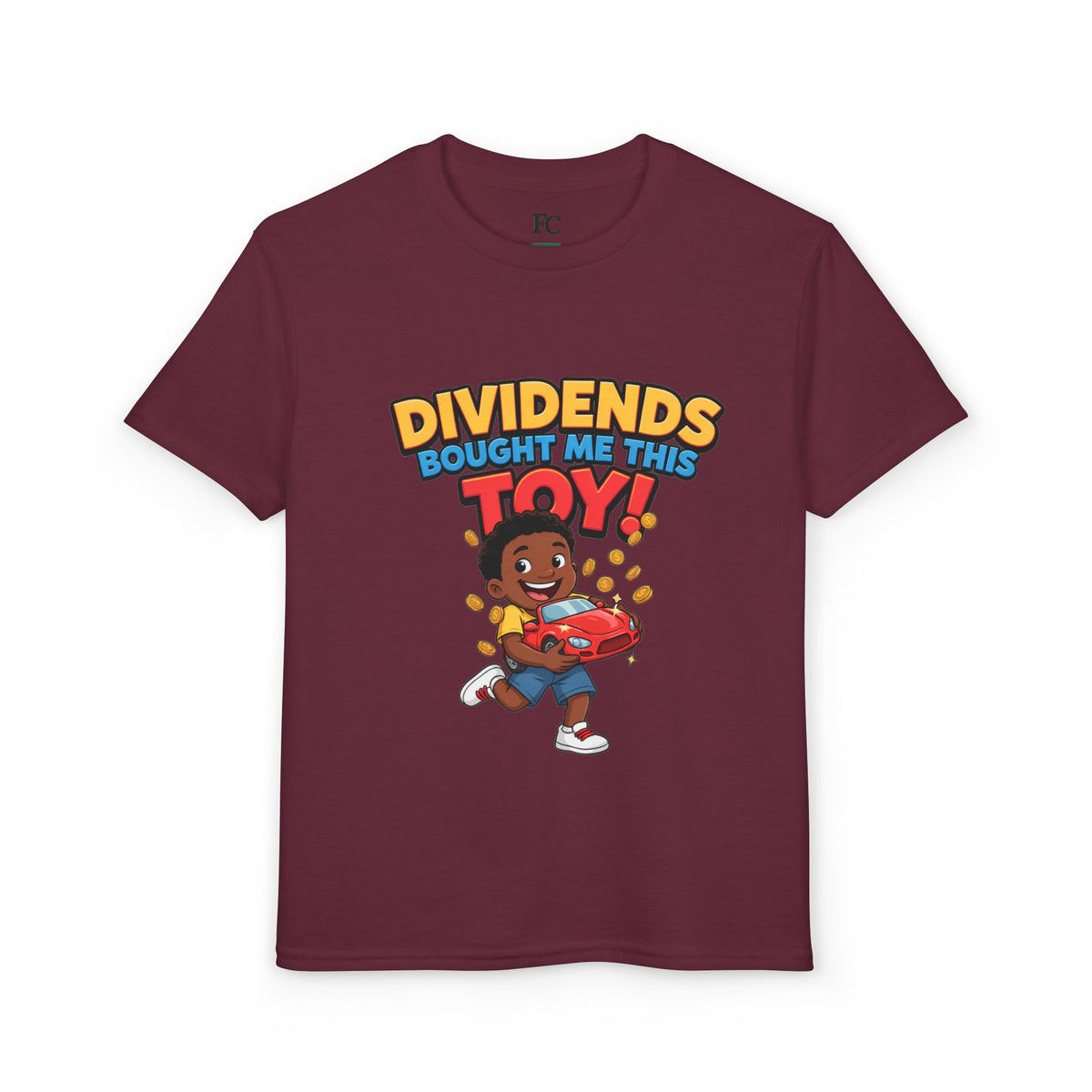 DIVIDENDS BOUGHT ME THIS TOY. Boys' Youth Tee | Funny Finance Kids Clothing