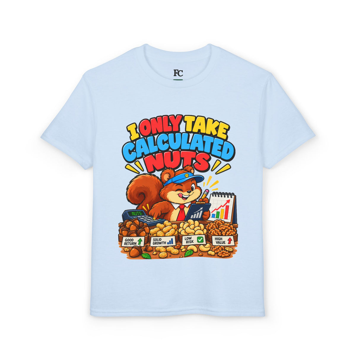 I ONLY TAKE CALCULATED NUTS. Youth Tee | Funny Finance Kids Clothing