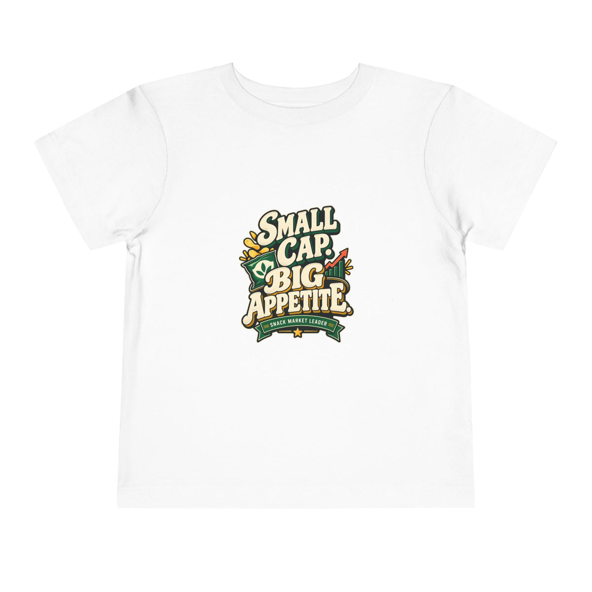 SMALL CAP. BIG APPETITE. Toddler Tee | Funny Finance Kids Clothing