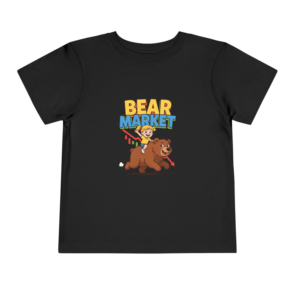 BEAR MARKET. Girls' Toddler Tee | Funny Finance Kids Clothing