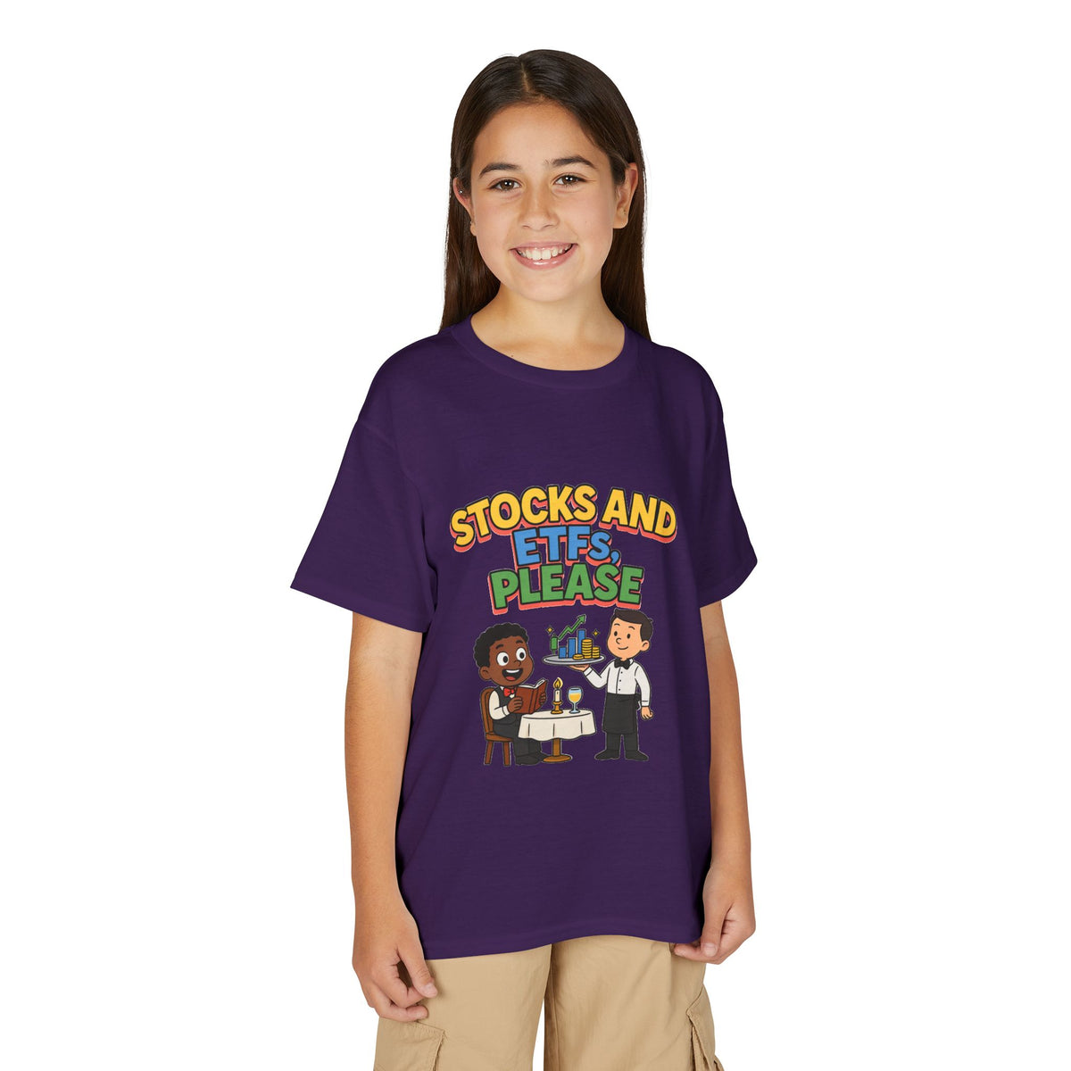 STOCKS AND ETFS, PLEASE. Boys' Youth Tee | Funny Finance Kids Clothing