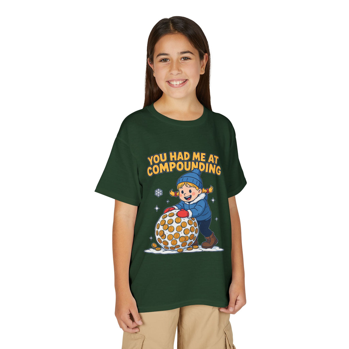 YOU HAD ME AT COMPOUNDING. Girls' Youth Tee | Funny Finance Kids Clothing