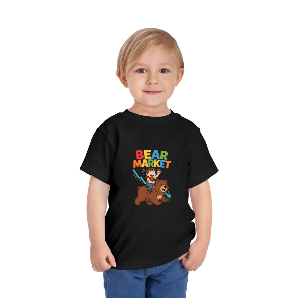 BEAR MARKET. Boys' Toddler Tee | Funny Finance Kids Clothing
