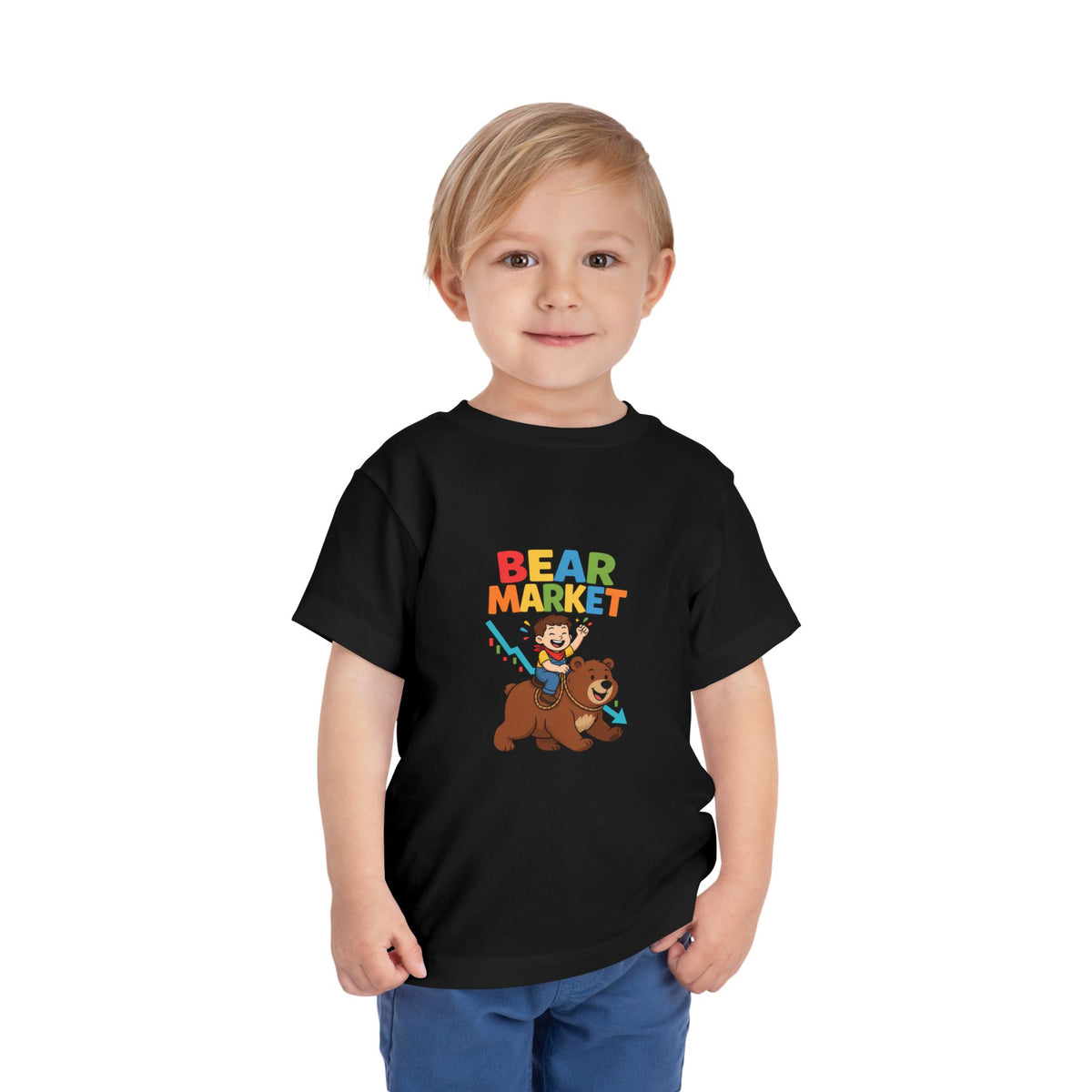 BEAR MARKET. Boys' Toddler Tee | Funny Finance Kids Clothing