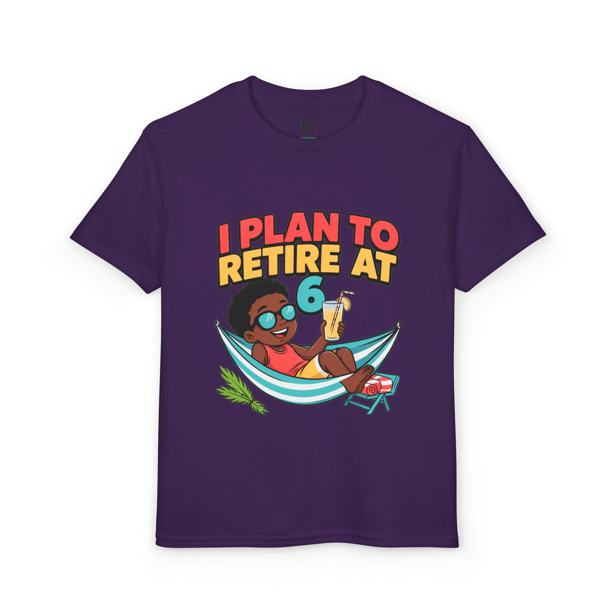 I PLAN TO RETIRE AT 6. Boys' Youth Tee | Funny Finance Kids Clothing