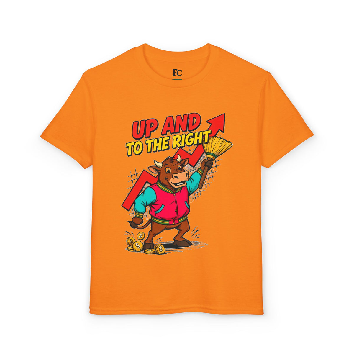 UP AND TO THE RIGHT. Youth Tee | Funny Finance Kids Clothing