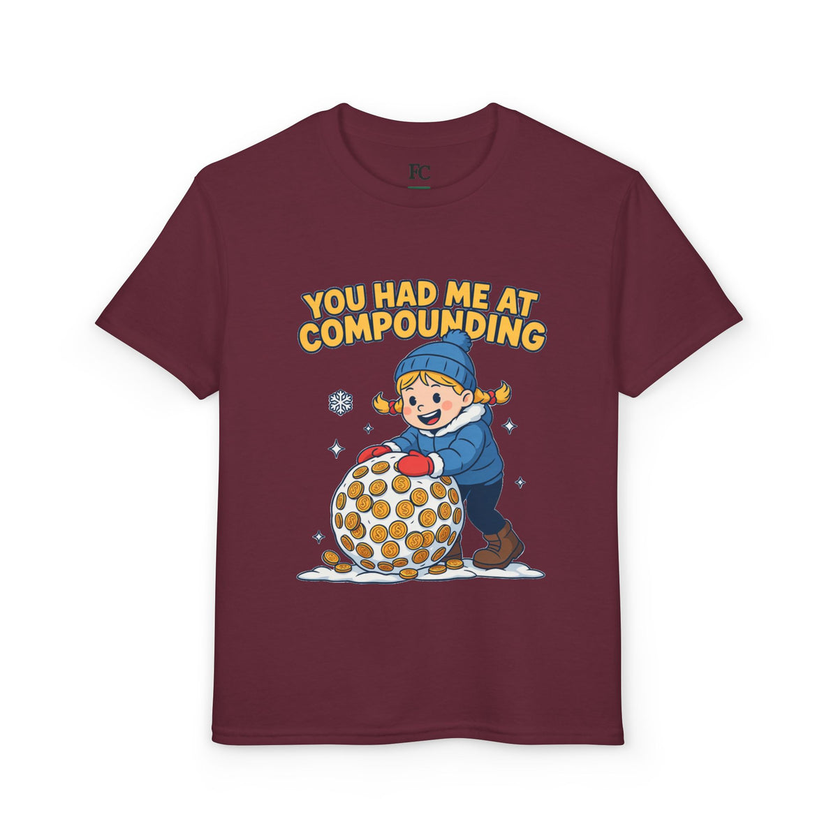 YOU HAD ME AT COMPOUNDING. Girls' Youth Tee | Funny Finance Kids Clothing