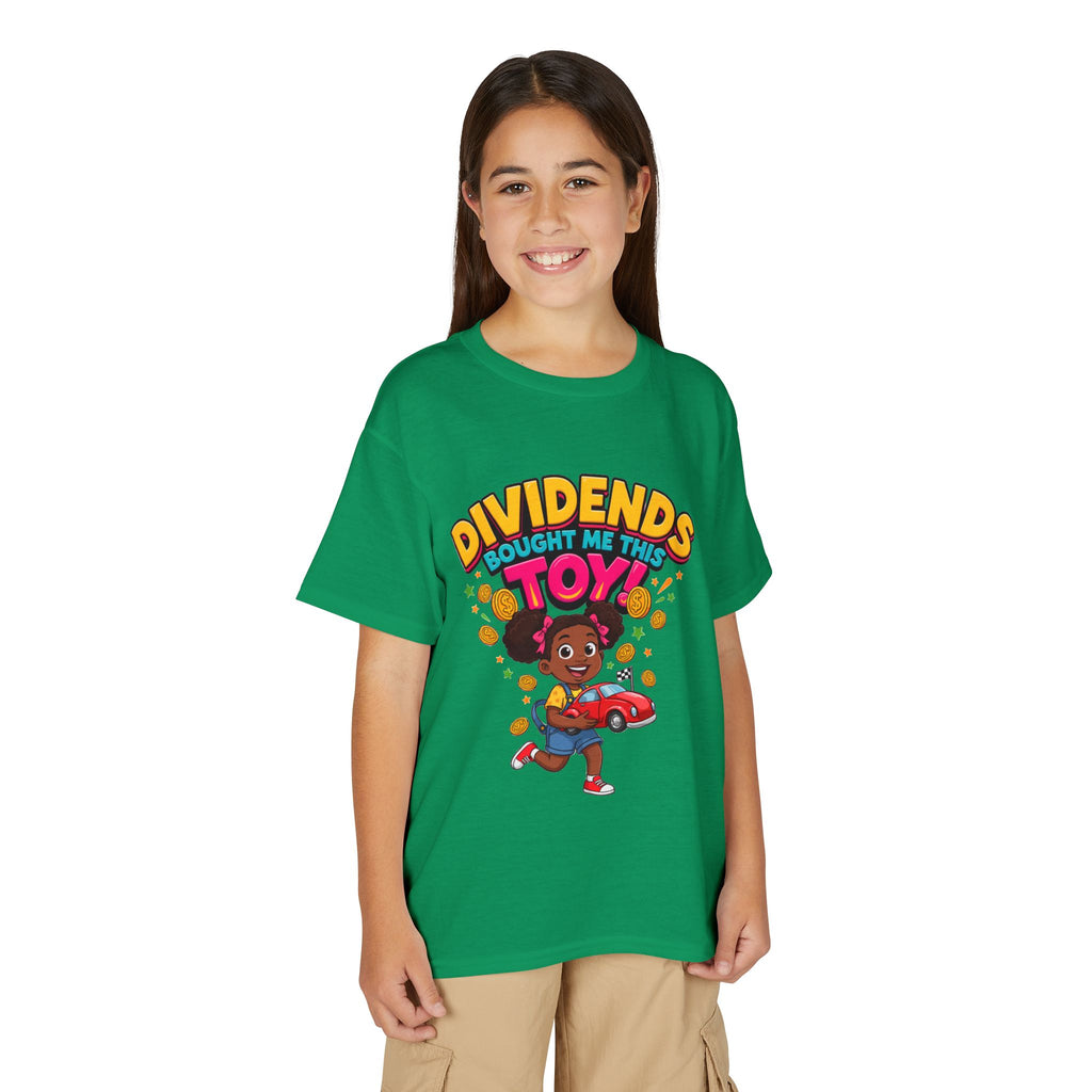 DIVIDENDS BOUGHT ME THIS TOY. Girls' Youth Tee | Funny Finance Kids Clothing