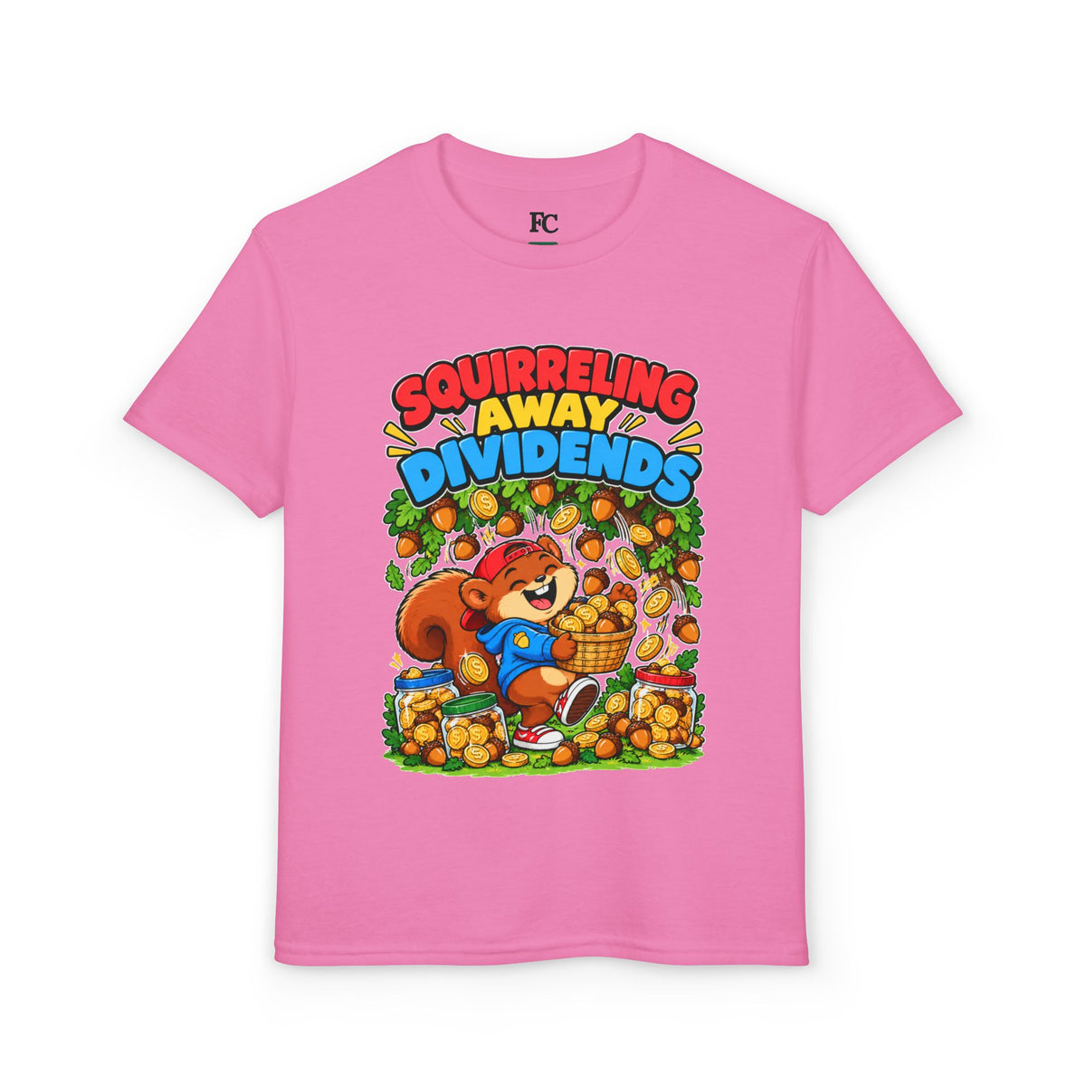 SQUIRRELING AWAY DIVIDENDS. Youth Tee | Funny Finance Kids Clothing