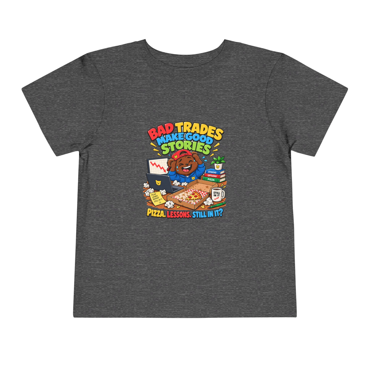 BEAR BAD TRADES. Toddler Tee | Funny Finance Kids Clothing