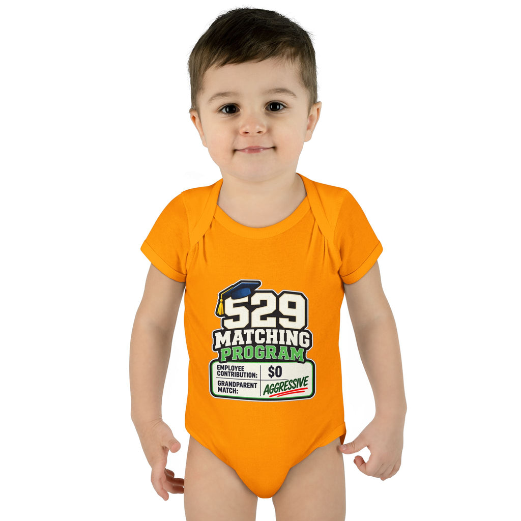 529 Matching Program: Grandparents Baby Bodysuit | Funny Finance Kids Clothing