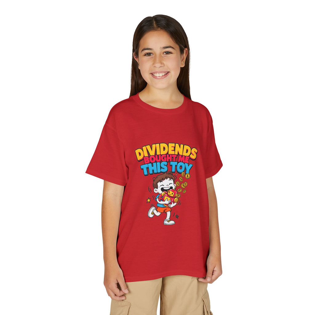 DIVIDENDS BOUGHT ME THIS TOY. Boys' Youth Tee | Funny Finance Kids Clothing