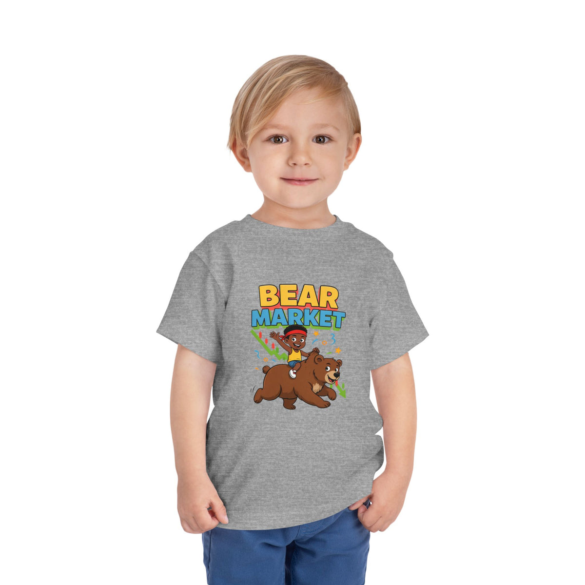 BEAR MARKET. Boys' Toddler Tee | Funny Finance Kids Clothing