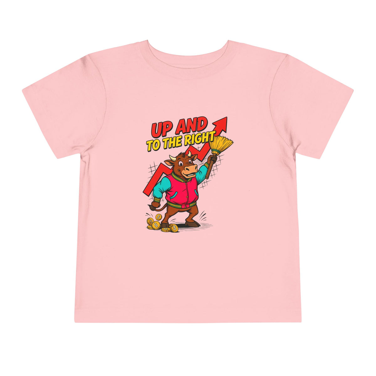 UP AND TO THE RIGHT. Toddler Tee | Funny Finance Kids Clothing