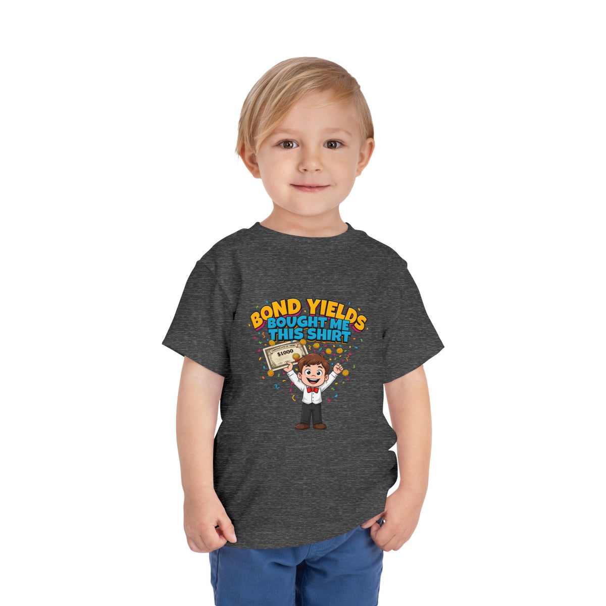 BOND YIELDS BOUGHT ME THIS SHIRT. Boys' Toddler Tee | Funny Finance Kids Clothing