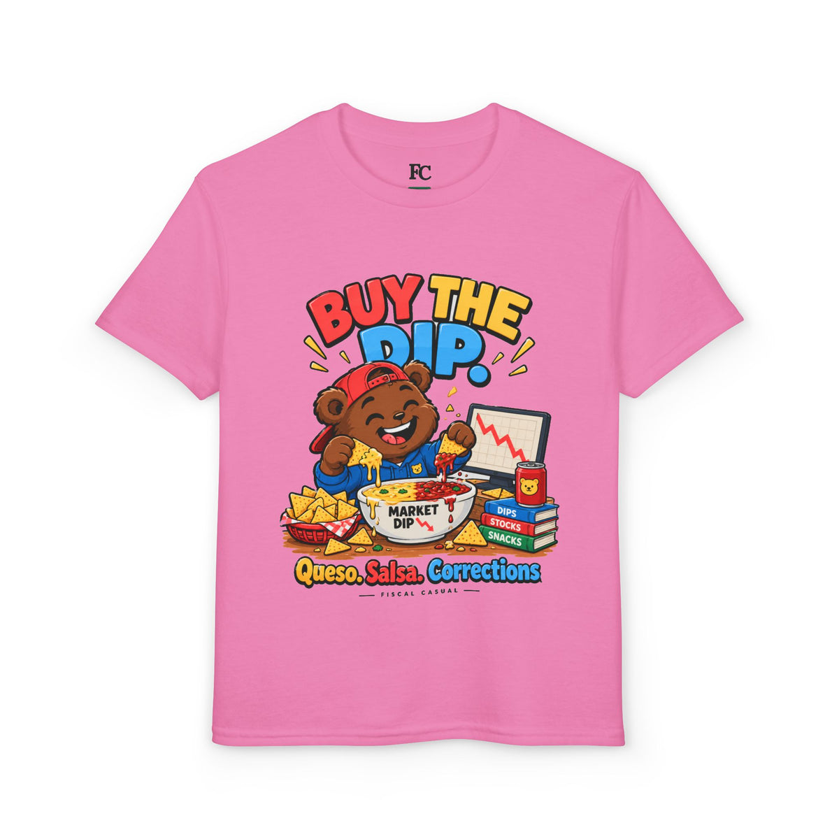 BUY THE DIP BEAR. Youth Tee | Funny Finance Kids Clothing