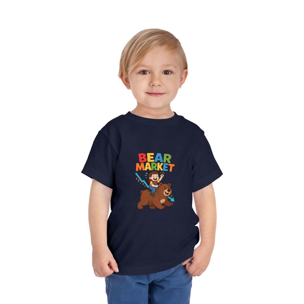 BEAR MARKET. Boys' Toddler Tee | Funny Finance Kids Clothing
