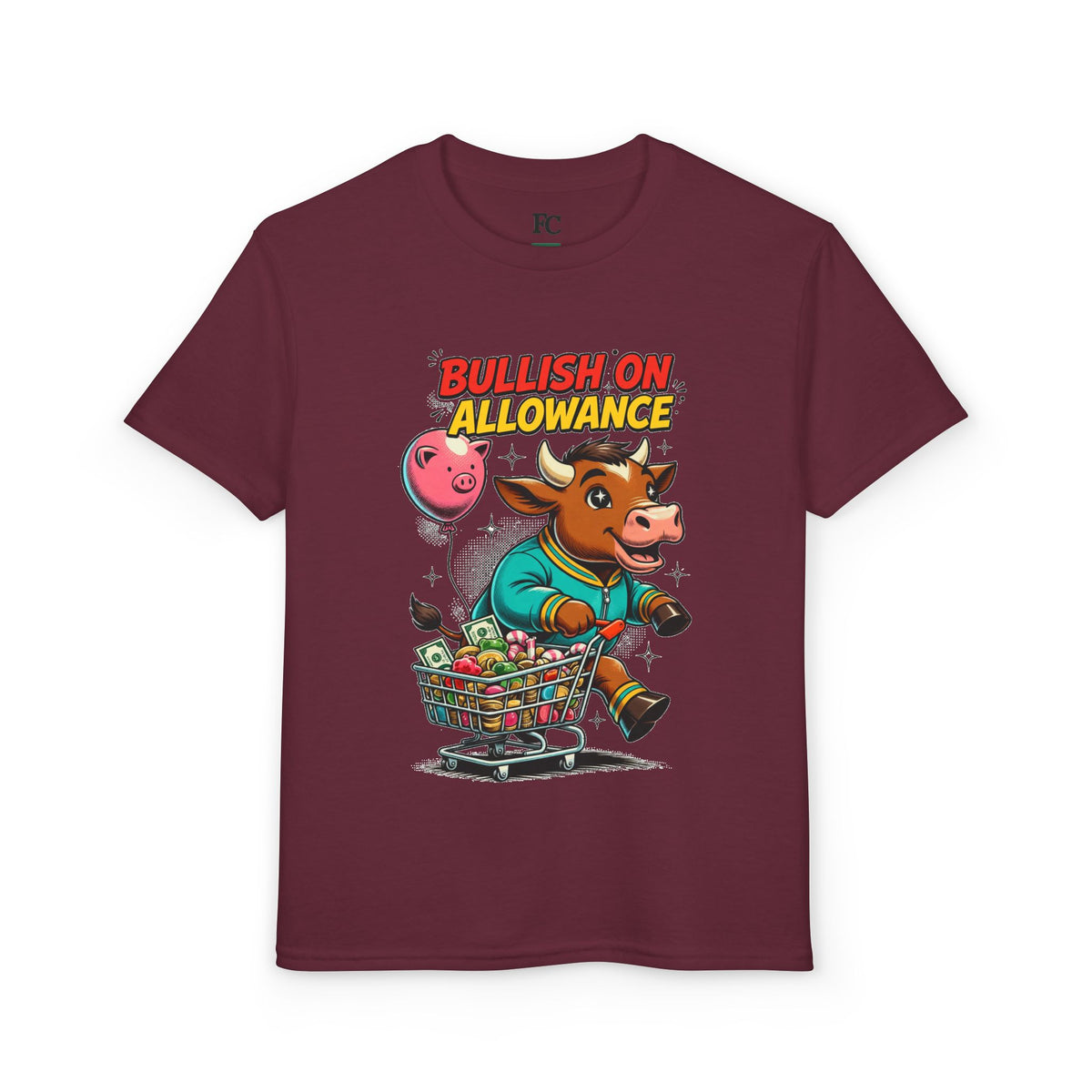 BULLISH ON ALLOWANCE. Youth Tee | Funny Finance Kids Clothing