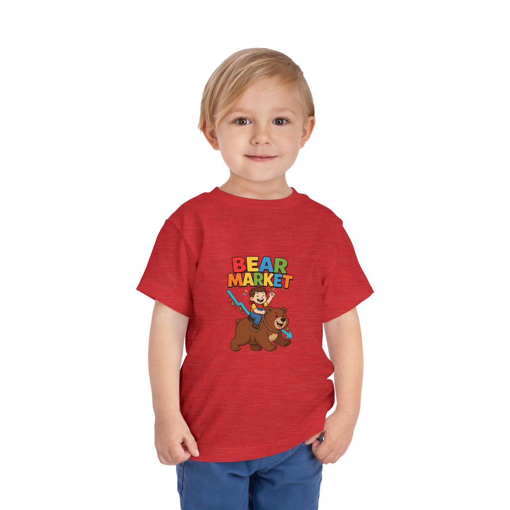 BEAR MARKET. Boys' Toddler Tee | Funny Finance Kids Clothing