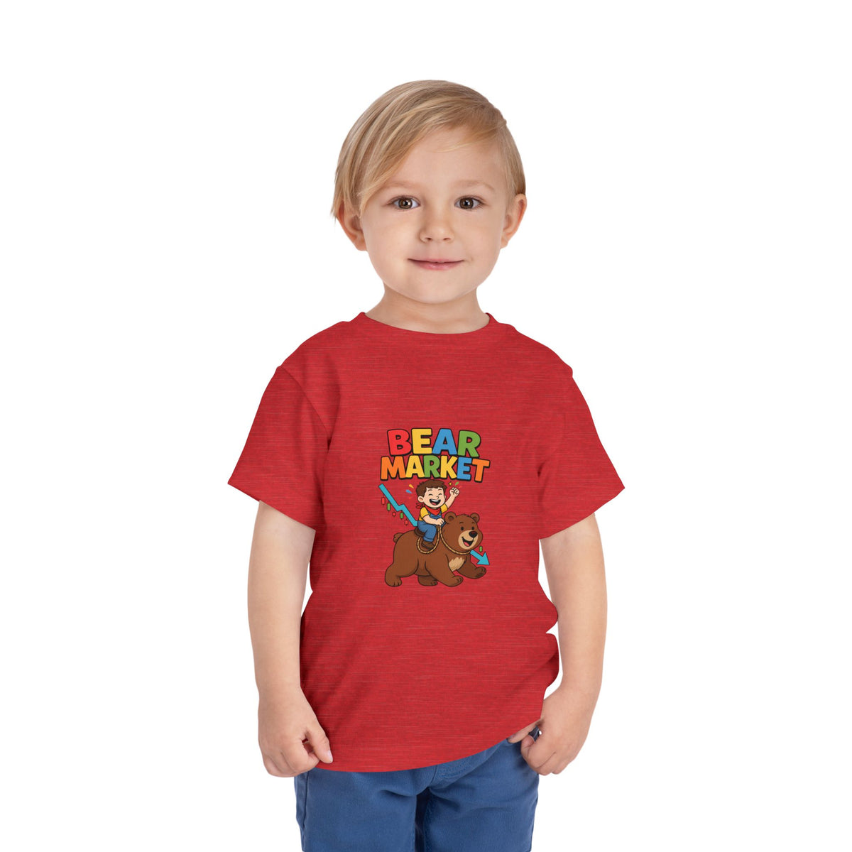 BEAR MARKET. Boys' Toddler Tee | Funny Finance Kids Clothing