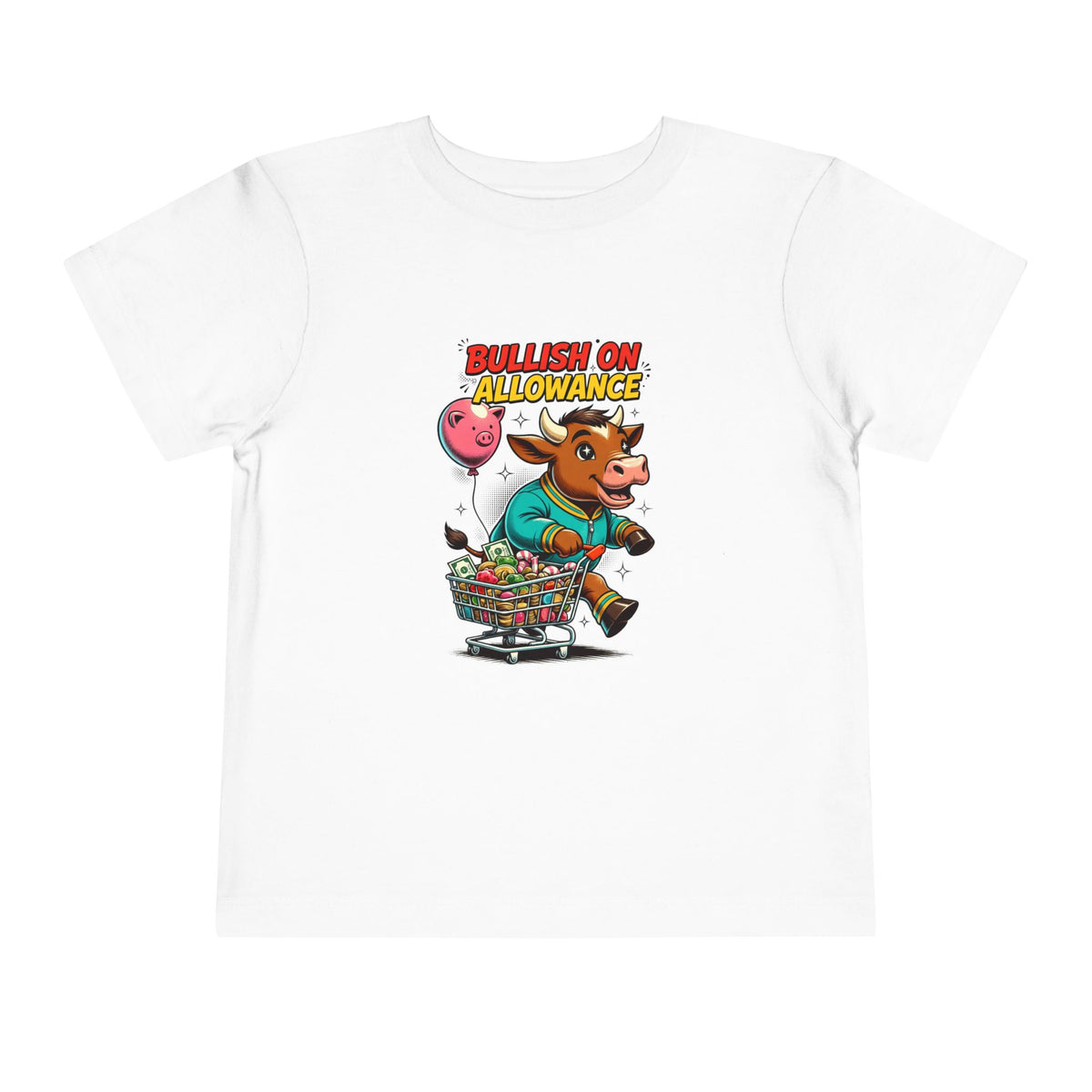 BULLISH ON ALLOWANCE. Toddler Tee | Funny Finance Kids Clothing