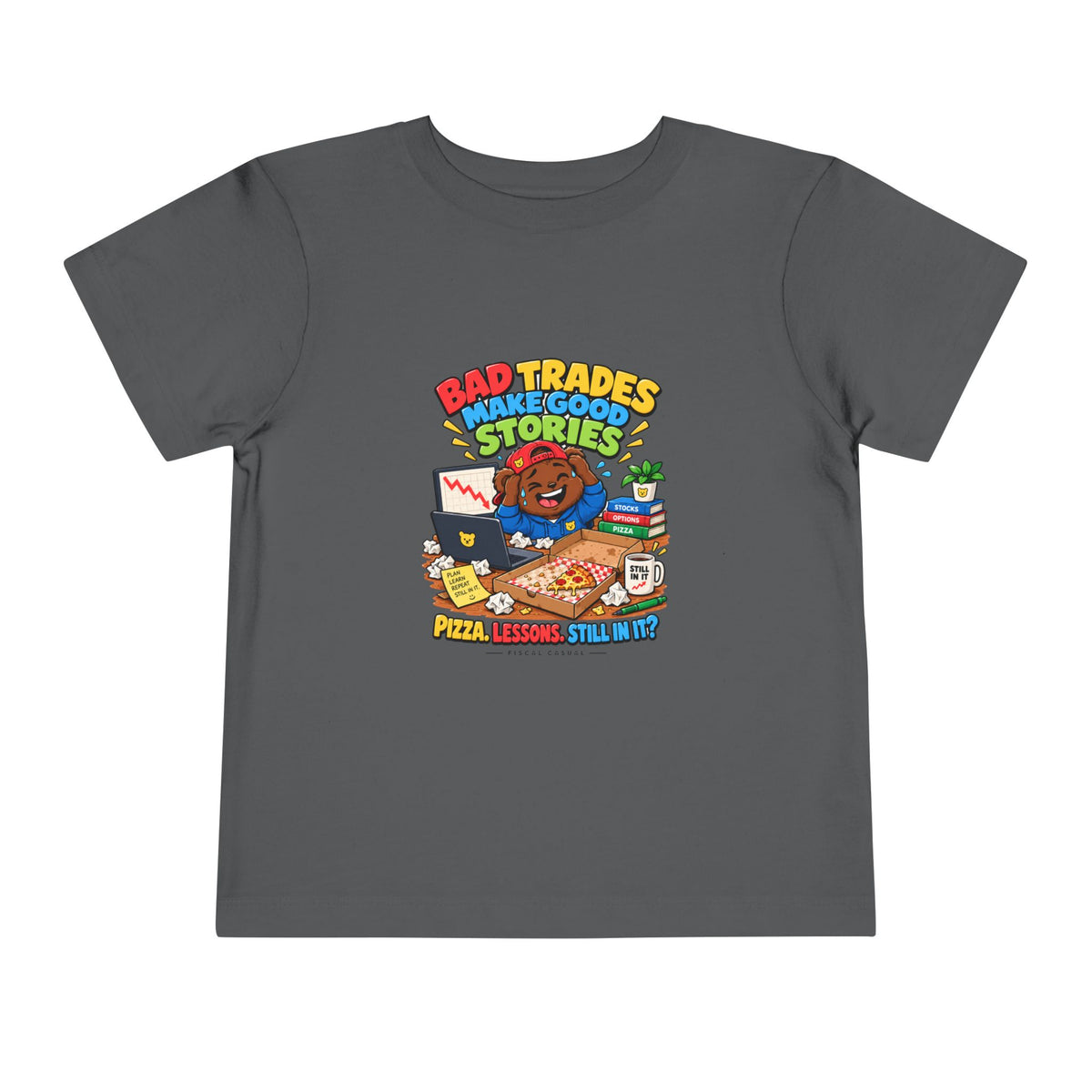 BEAR BAD TRADES. Toddler Tee | Funny Finance Kids Clothing