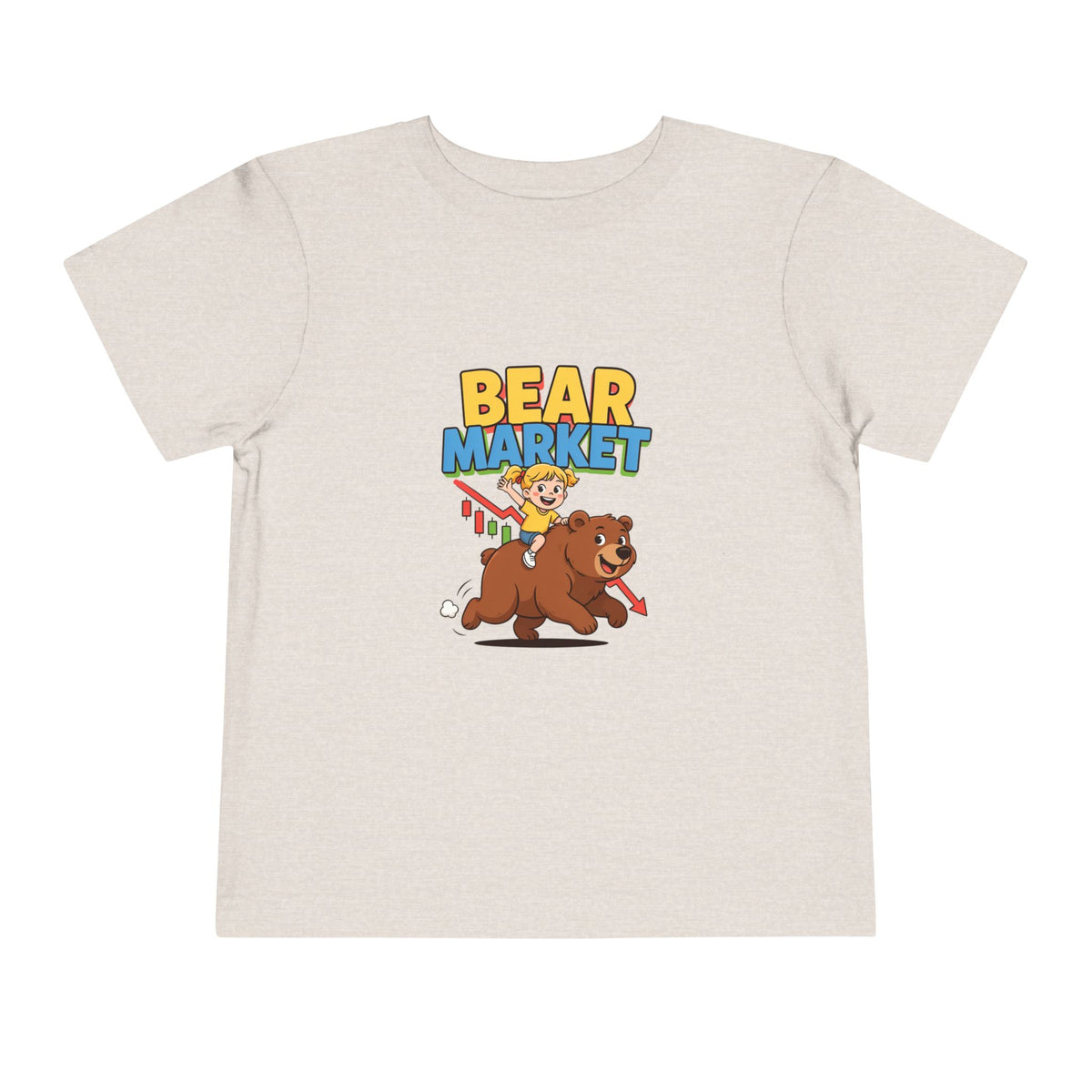 BEAR MARKET. Girls' Toddler Tee | Funny Finance Kids Clothing
