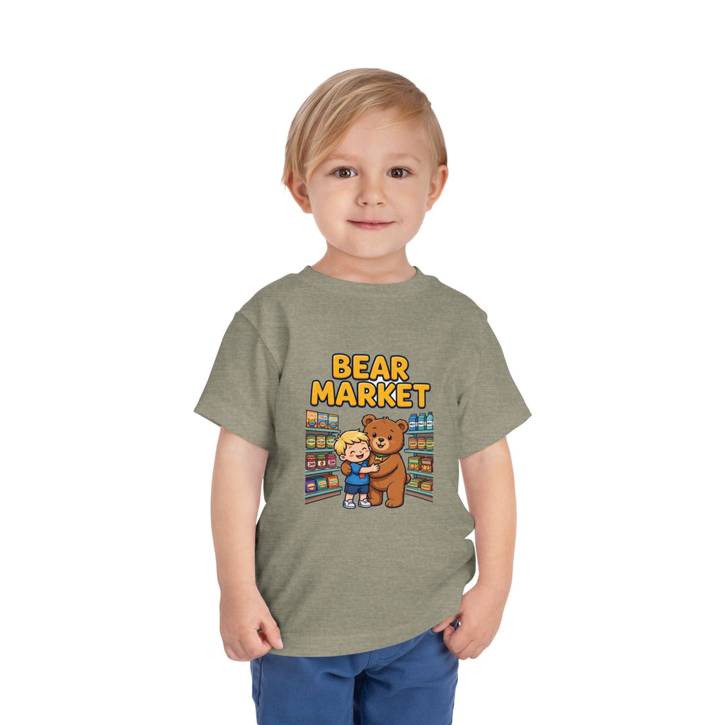 BEAR MARKET. Boys' Toddler Tee | Funny Finance Kids Clothing