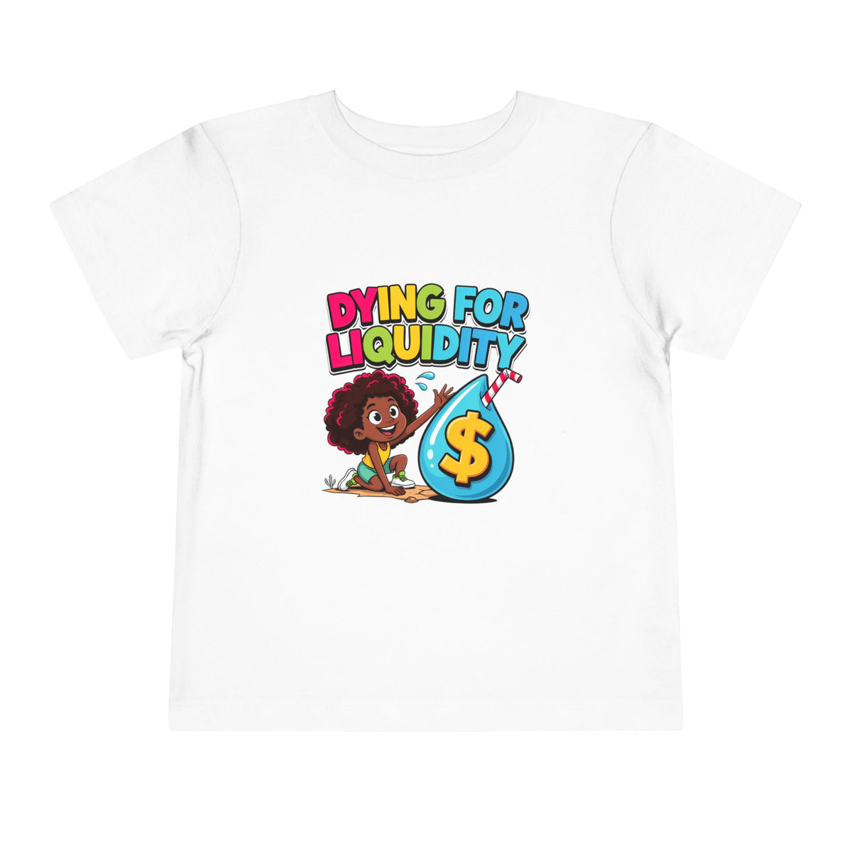 K-SHAPED ECONOMY? I'M STILL ON COLORS AND SHAPES. Girls' Toddler Tee | Funny Finance Kids Clothing