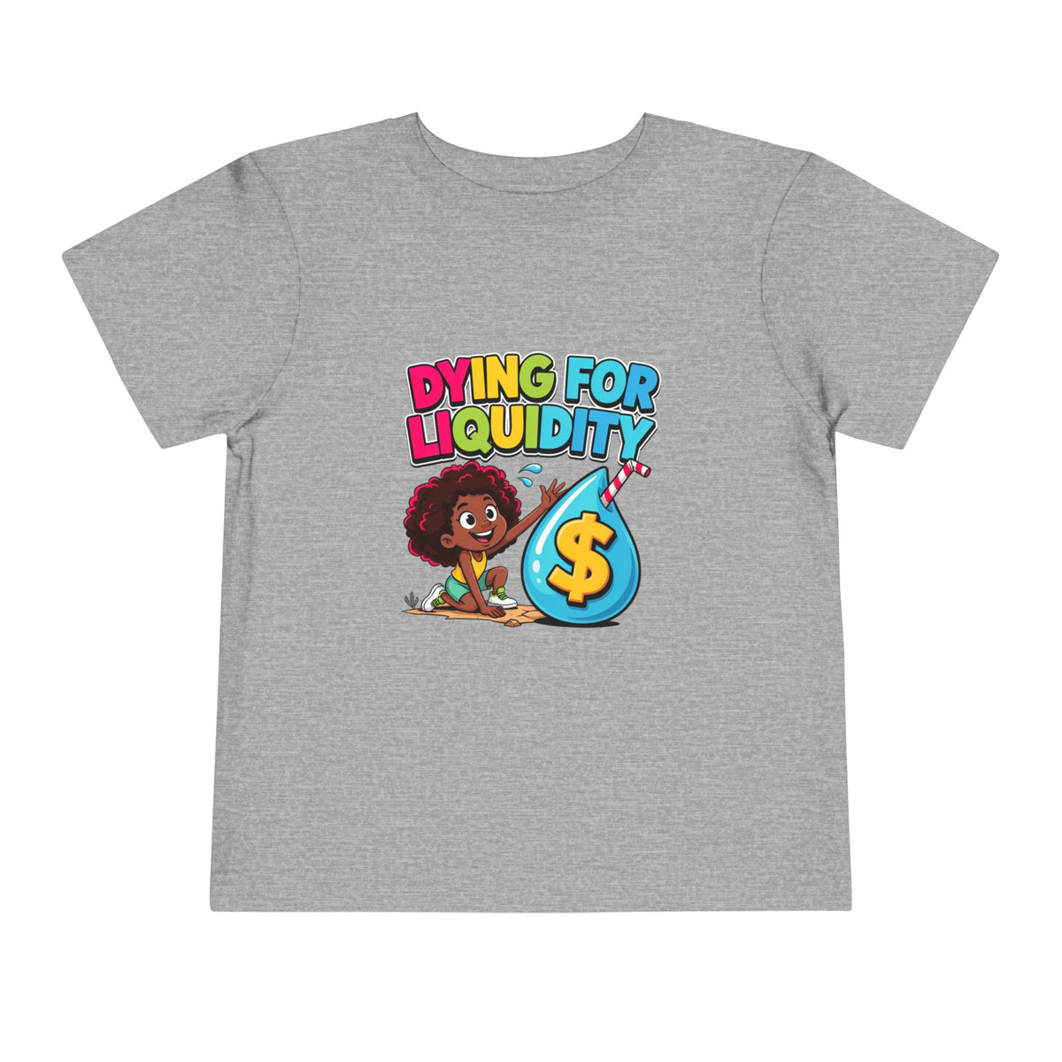 K-SHAPED ECONOMY? I'M STILL ON COLORS AND SHAPES. Girls' Toddler Tee | Funny Finance Kids Clothing