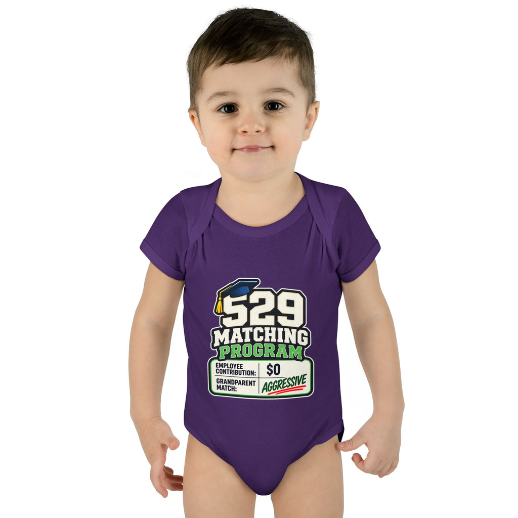 529 Matching Program: Grandparents Baby Bodysuit | Funny Finance Kids Clothing