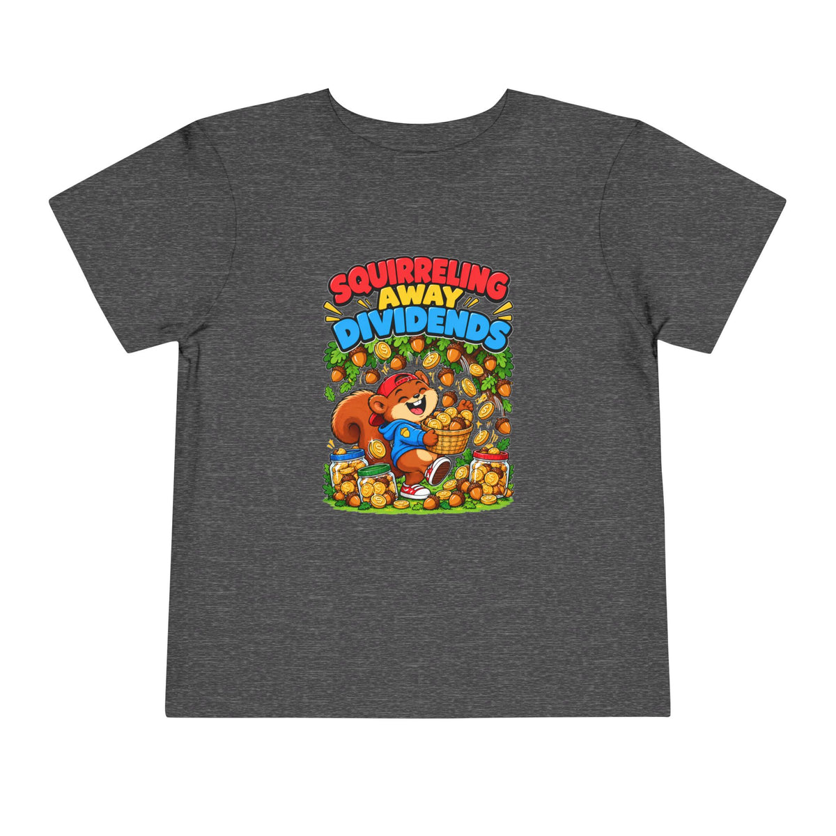 SQUIRRELING AWAY DIVIDENDS. Toddler Tee | Funny Finance Kids Clothing