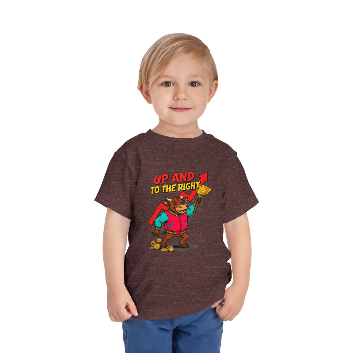 UP AND TO THE RIGHT. Toddler Tee | Funny Finance Kids Clothing