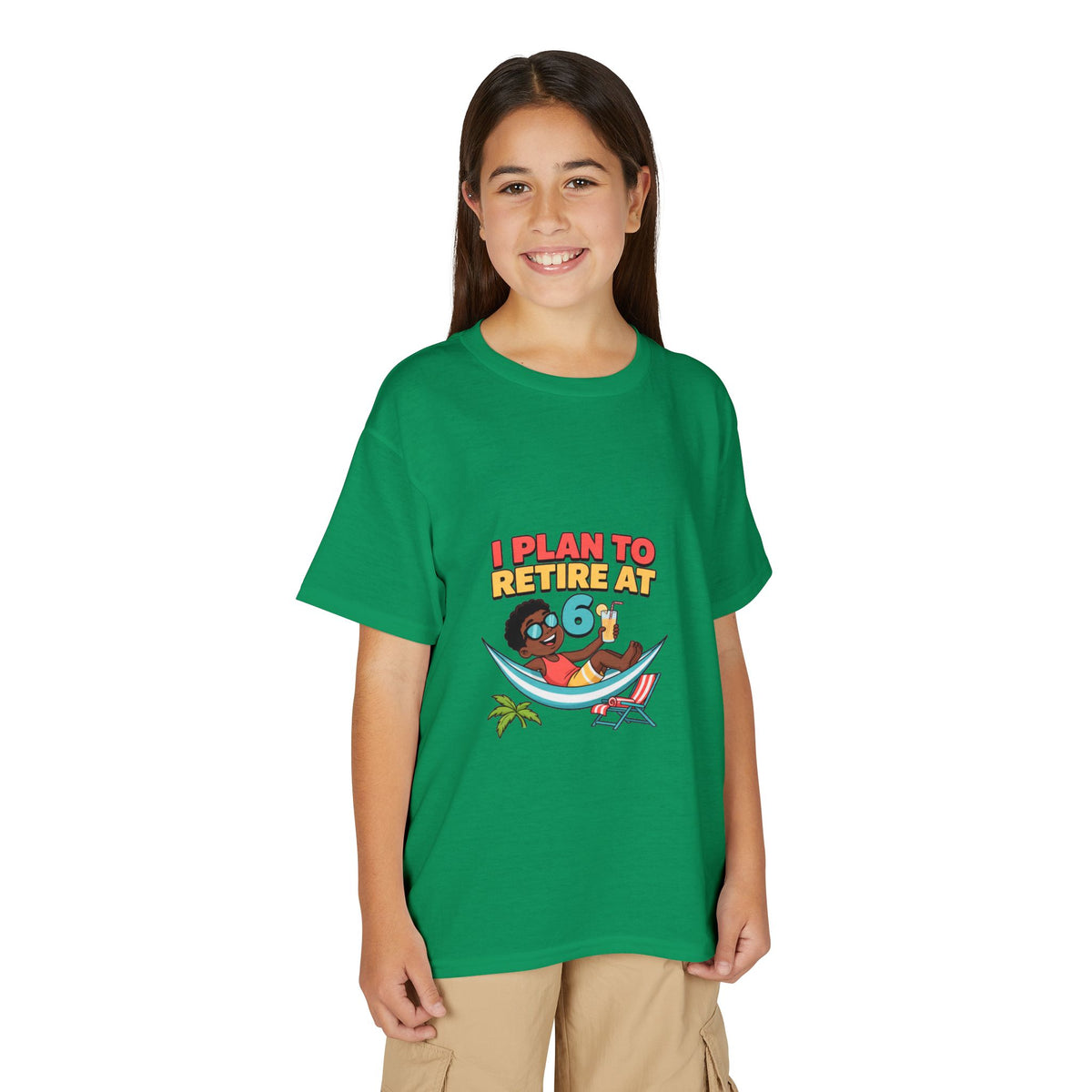 I PLAN TO RETIRE AT 6. Boys' Youth Tee | Funny Finance Kids Clothing
